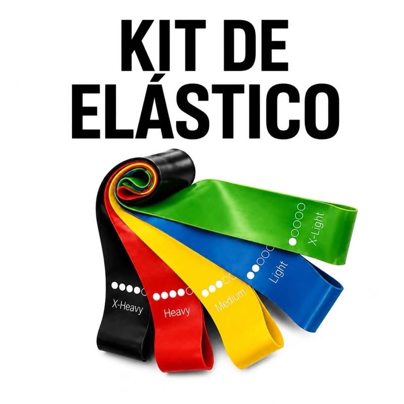 Kit 5 Elásticos para Exercícios Original Mini Band Elástico de Exercício Crossfit Fisioterapía