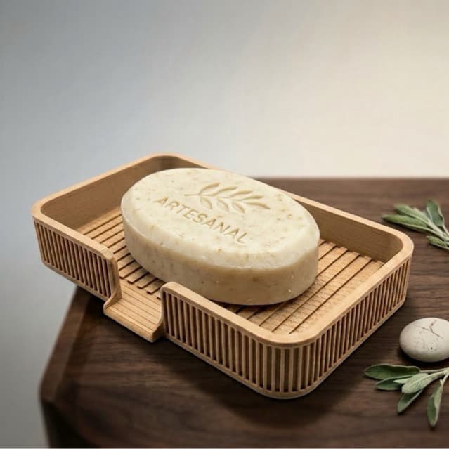 Saboneteira com Dreno Porta Sabonete Escorredor Antimofo Banheiro Pia Box Cozinha Suporte Sabonete 3D