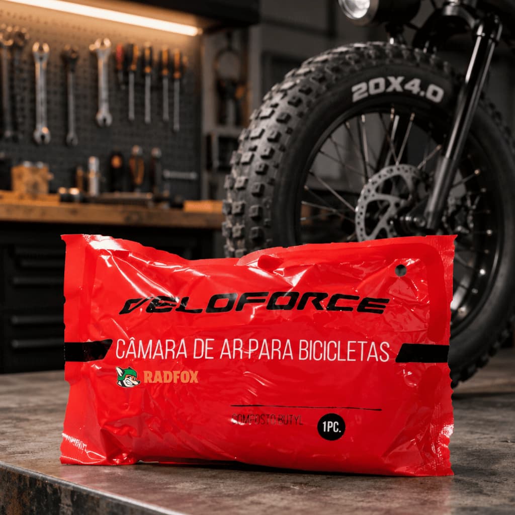 Câmara De Ar 20x4.00 Fat Bike Aro 20 Bico Grosso Scooter E-Bike Mobilete Caloi Street Go Ouxi V8
