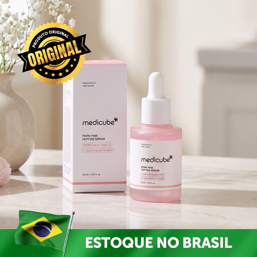 Medicube PDRN Pink Peptide Serum 30ml Sérum Facial Coreano Firmador Anti-idade Colágeno Peptídeos Glass Skin
