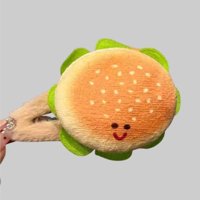 Presilha de Cabelo Tic Tac Kawaii Artesanal Tecido Presente Kids Menina Fofo Hamburguer Capivara Pão