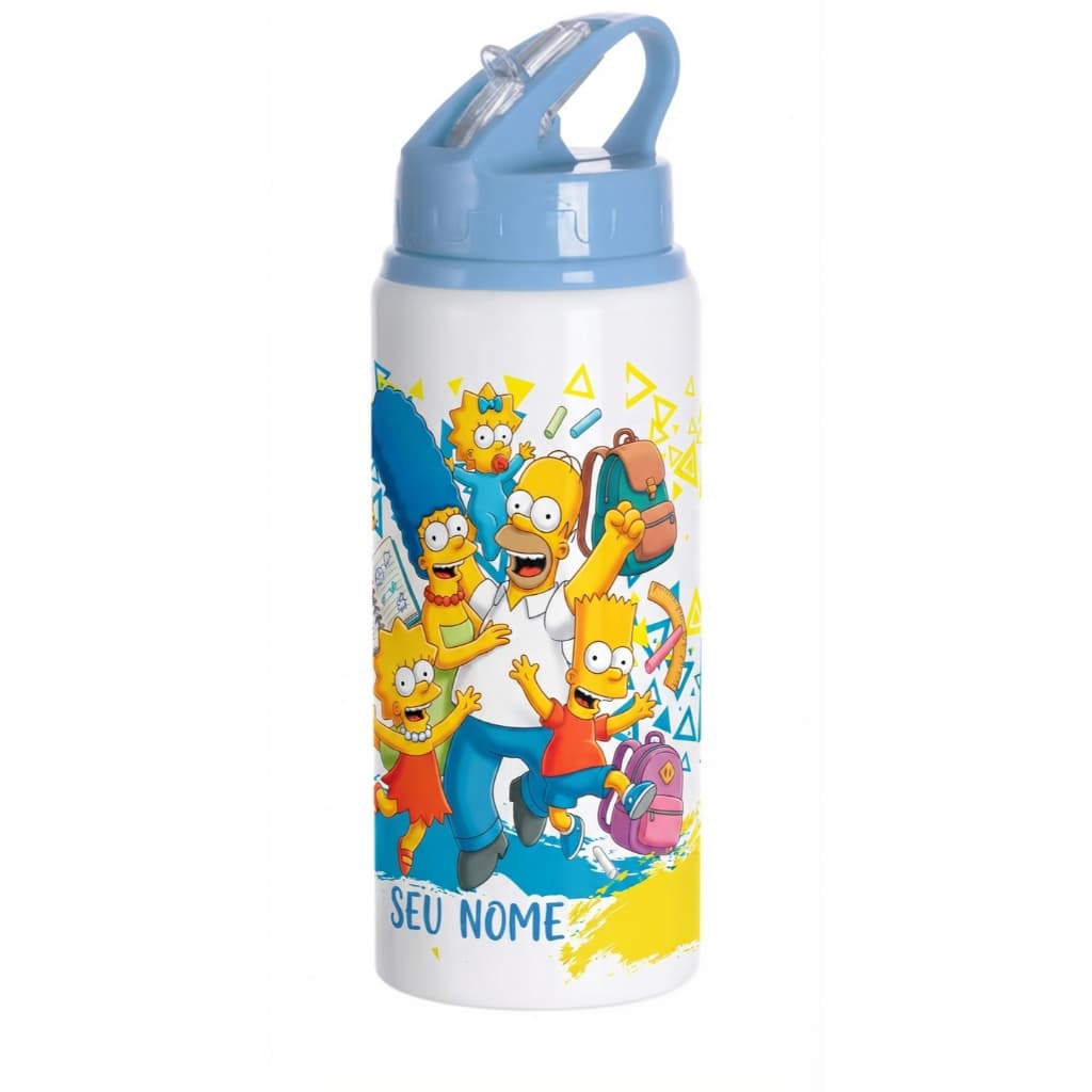 Garrafa Alumínio 600ml Personalizada Simpsons