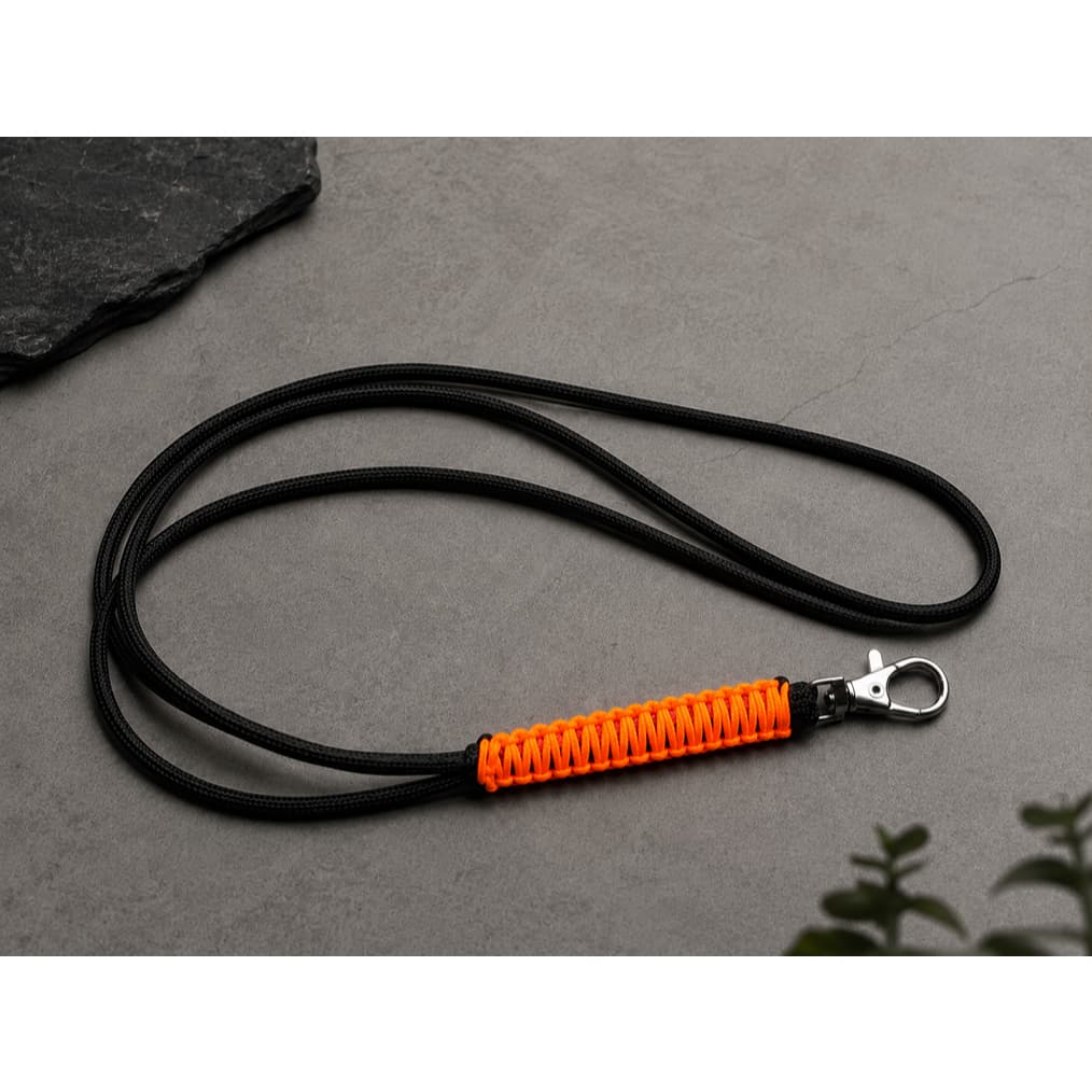 Cordão de Pescoço Para Chave de Moto Apito e Outros Feito de Paracord e Microcord