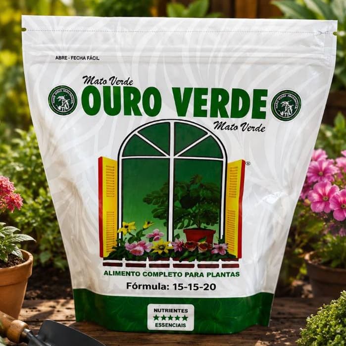 Fertilizante Ouro Verde 15-15-20 500g produto com registro