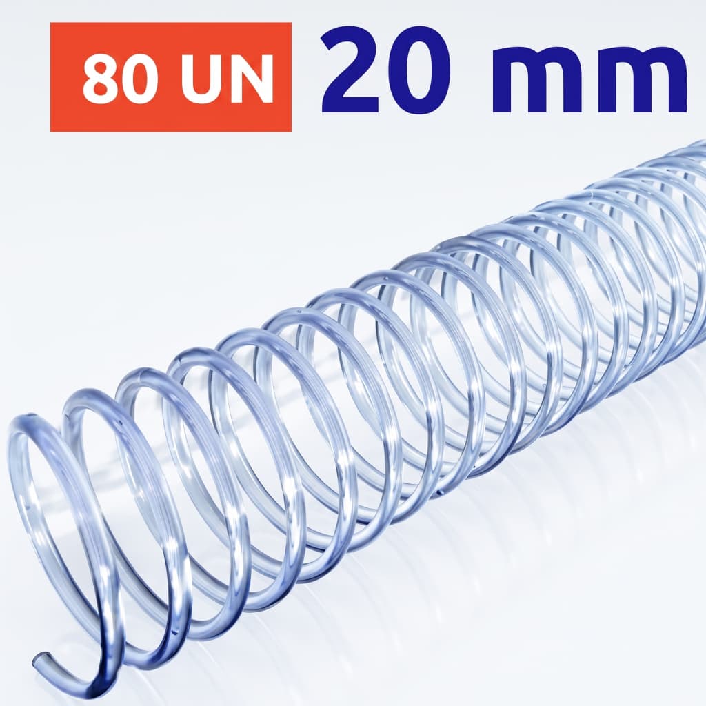 ESPIRAL 20MM CRISTAL PARA 120 FLS, COMBAHAMAS, 80 UN