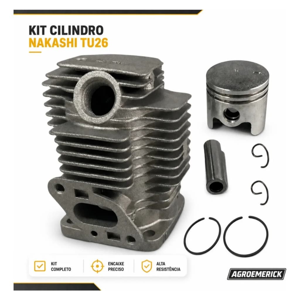 Kit Cilindro Compatível Com Roçadeiras Nakashi Tu26