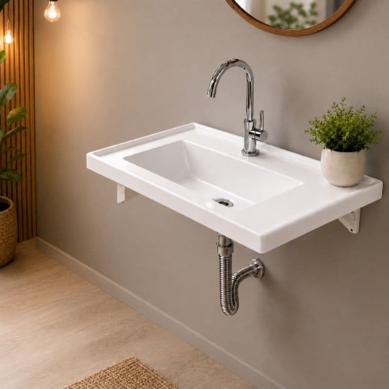Pia para Banheiro Duradoura Moderna Linha Premium