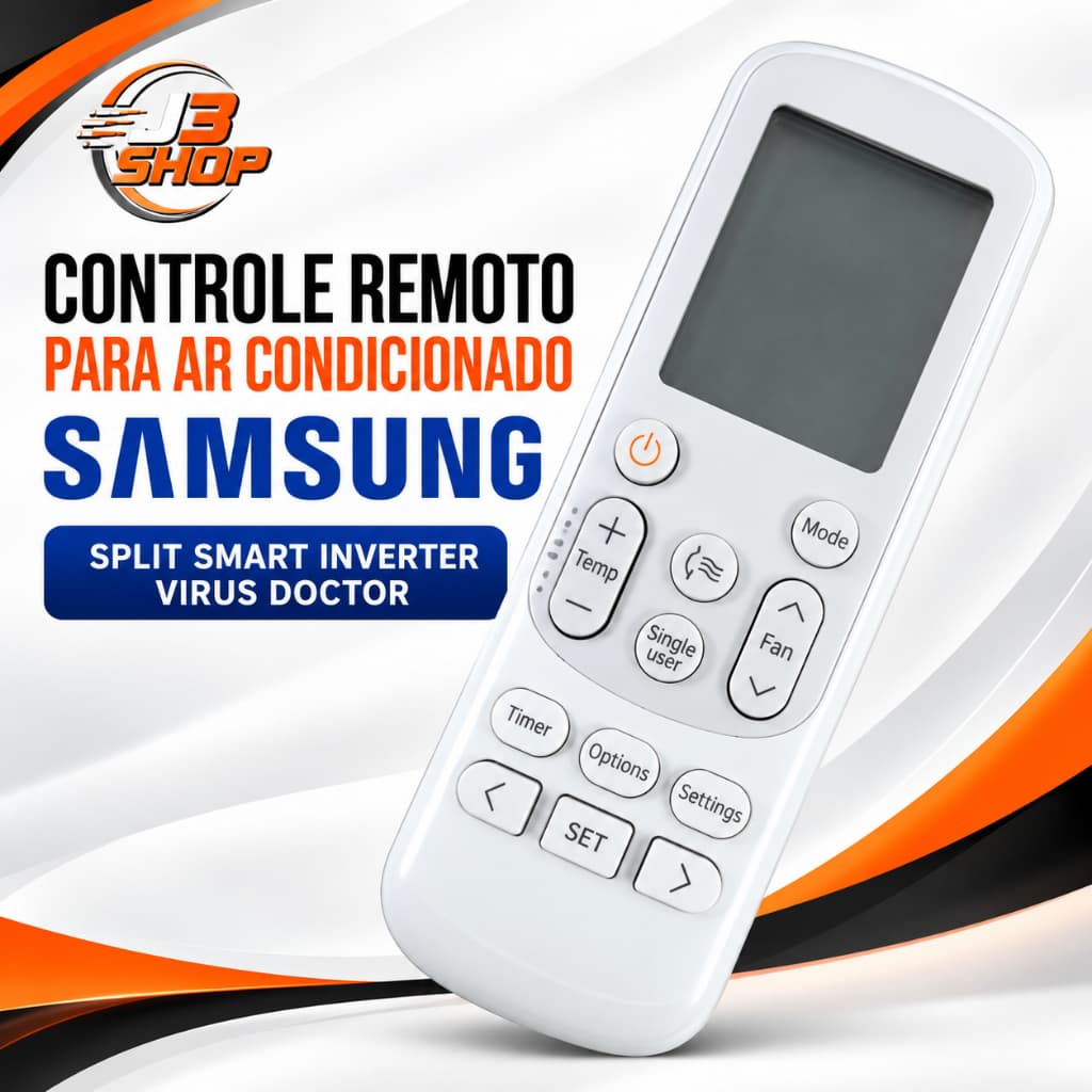 Controle Remoto Ar condicionado Compatível com Samsung Split