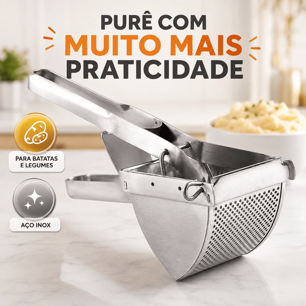 Espremedor Batata Amassador Inox Legumes Batata Purê