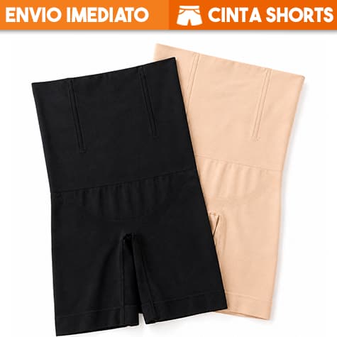Cinta Modeladora Short Alta Compressão Não Enrola Discreta com Barbatanas Modela Cintura e Levanta Bumbum