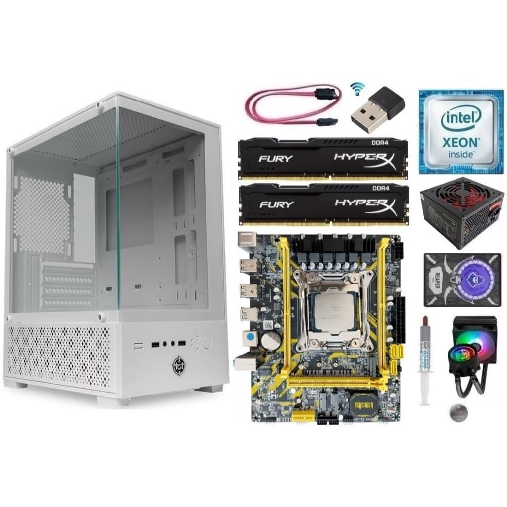 Kit Gamer X99 Xeon E5 2680 v4/ 8GB-16GB DDR4/ Gabinete + Fonte 500w + SSD + HD