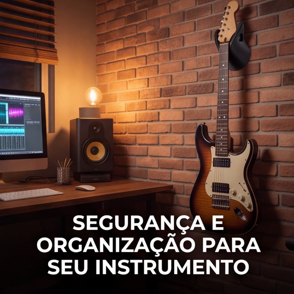 Suporte de Parede para Violão Guitarra Baixo Viola – Reforçado + Parafusos e Buchas