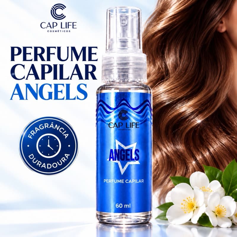 Perfume Capilar Angels Brilho das Estrelas Celestial Cap Life 60ml | Cabelos Perfumados e Brilhantes