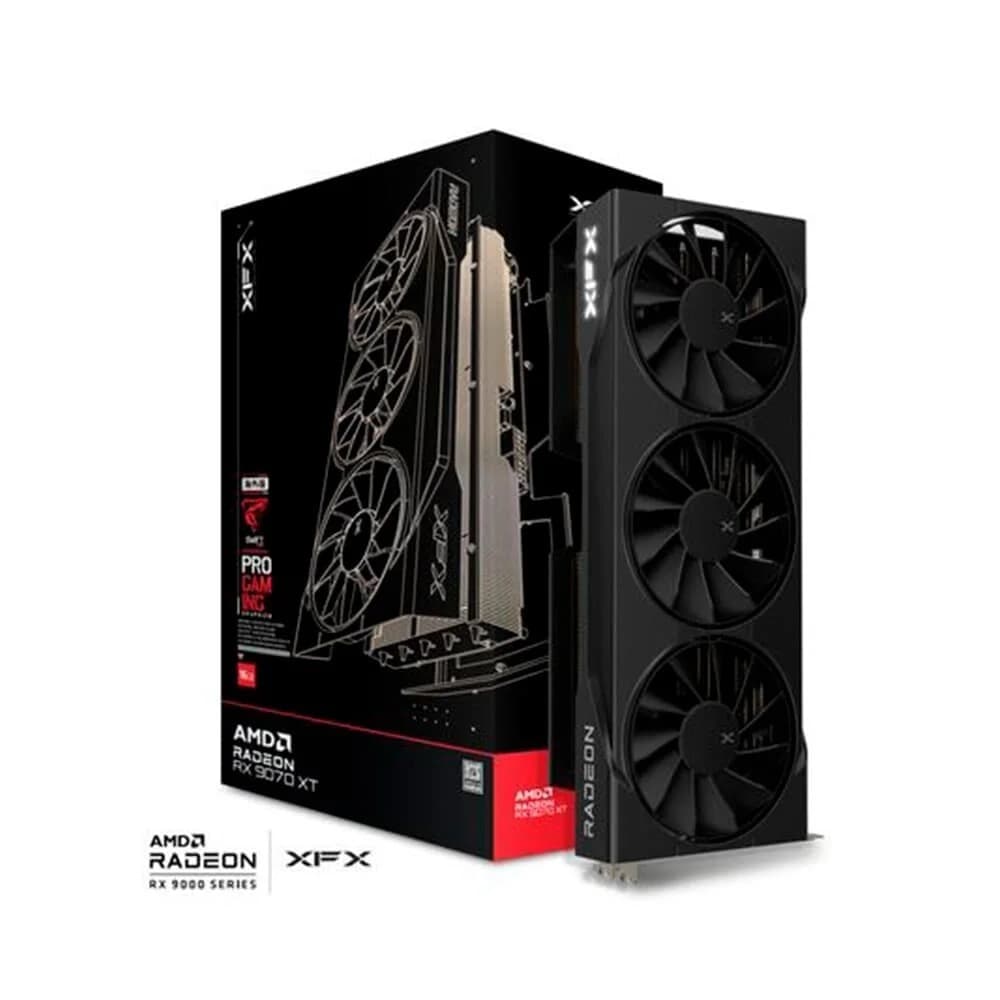 Placa de Vídeo XFX Swift RX 9070 XT TRIPLE FAN GAMING EDITION WITH AMD Radeon, 16GB, GDDR6, HDMI