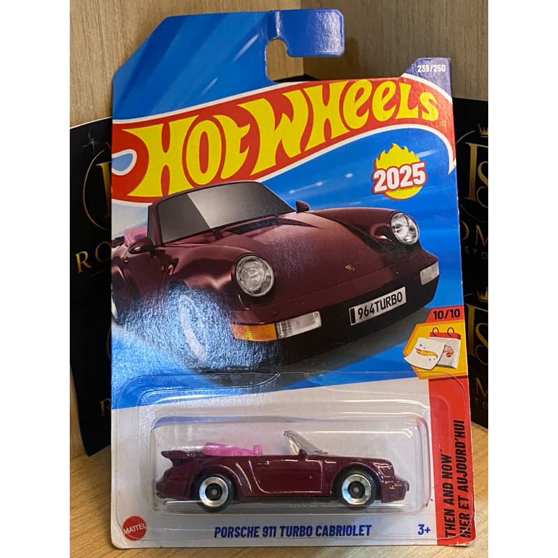 Miniatura Hot Wheels Porsche 911 Turbo Cabriolet (964) - Then and Now (239/250) 2025 - Escala 1:64