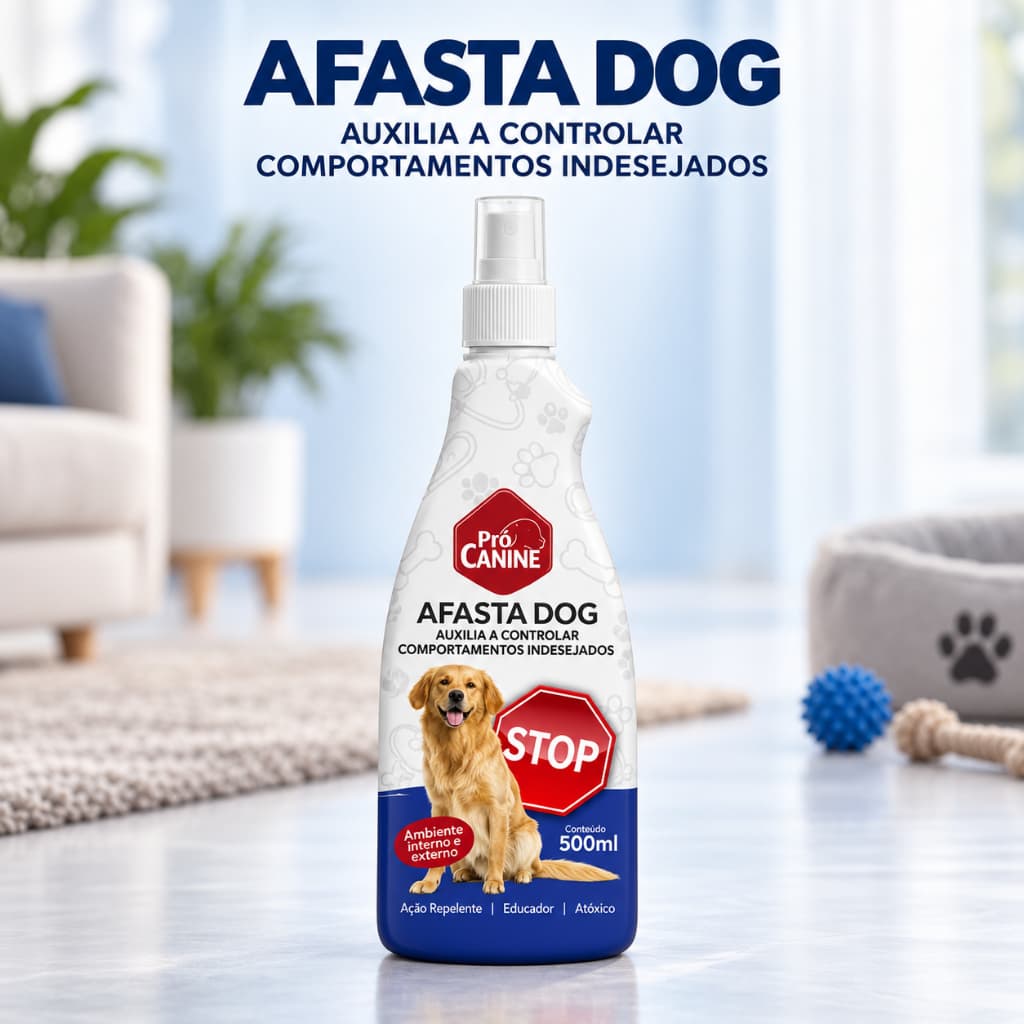 Afasta Dog Pró Canine 500ml Spray Educador Repelente para Cães Uso Interno e Externo