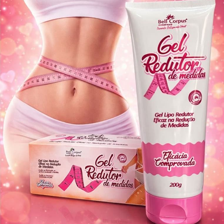 Gel Redutor de Gordura Abdominal Seca Barriga com Cafeína e Mentol Bell Corpus 200g