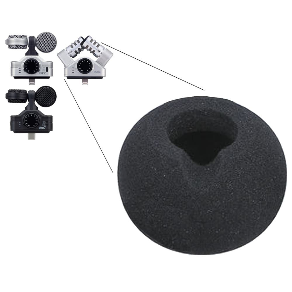 Espuma Capinha pop-filter para microfone Zoom IQ6 IQ7 AM7