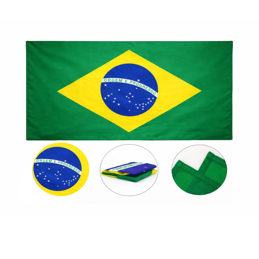 Bandeira Do Brasil Grande 60cmx90 Parede Copa Eleições Decoração