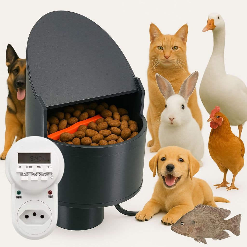 Tratador Automático Para Galinhas Peixes E Pets Tubotrat100 + Timer - RAGOTTI