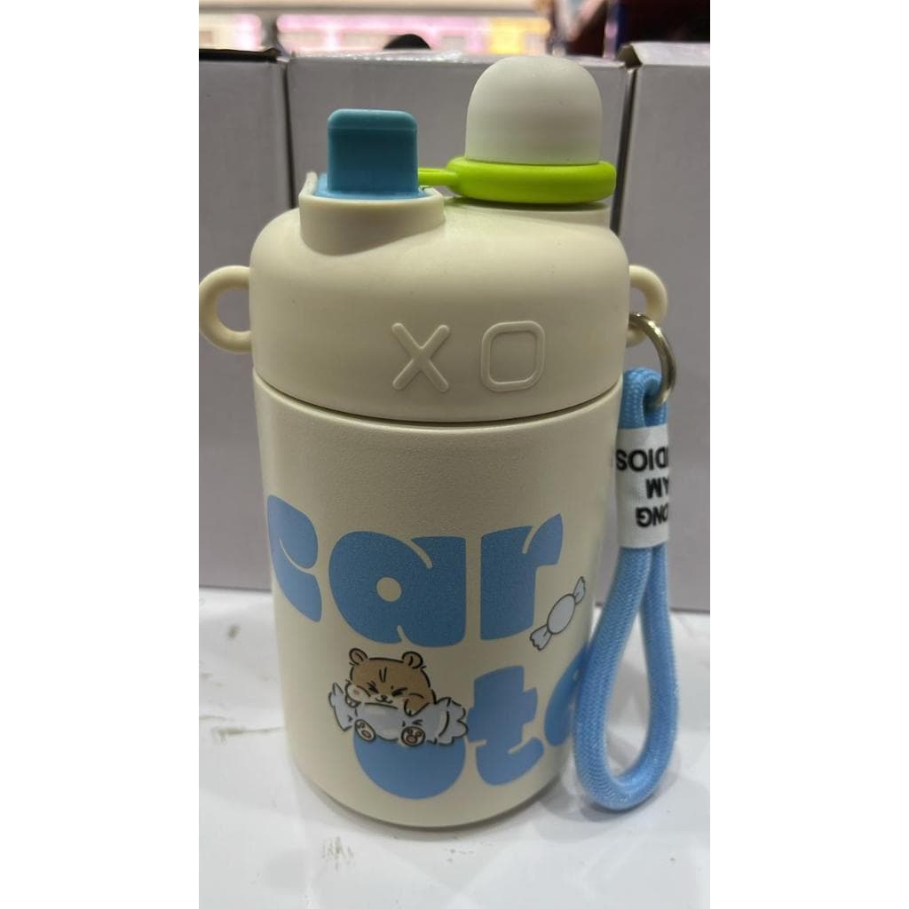 Garrafa Térmica 450ml Fofinha com Alça de Laço Colorido