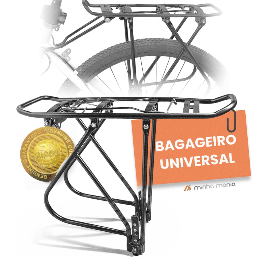 Bagageiro Universal Alum C/Suporte Placa 29 26 700 Freio A Disco