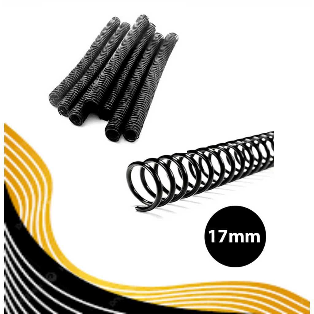 Espiral preto para encadernação 17mm - pronta entrega