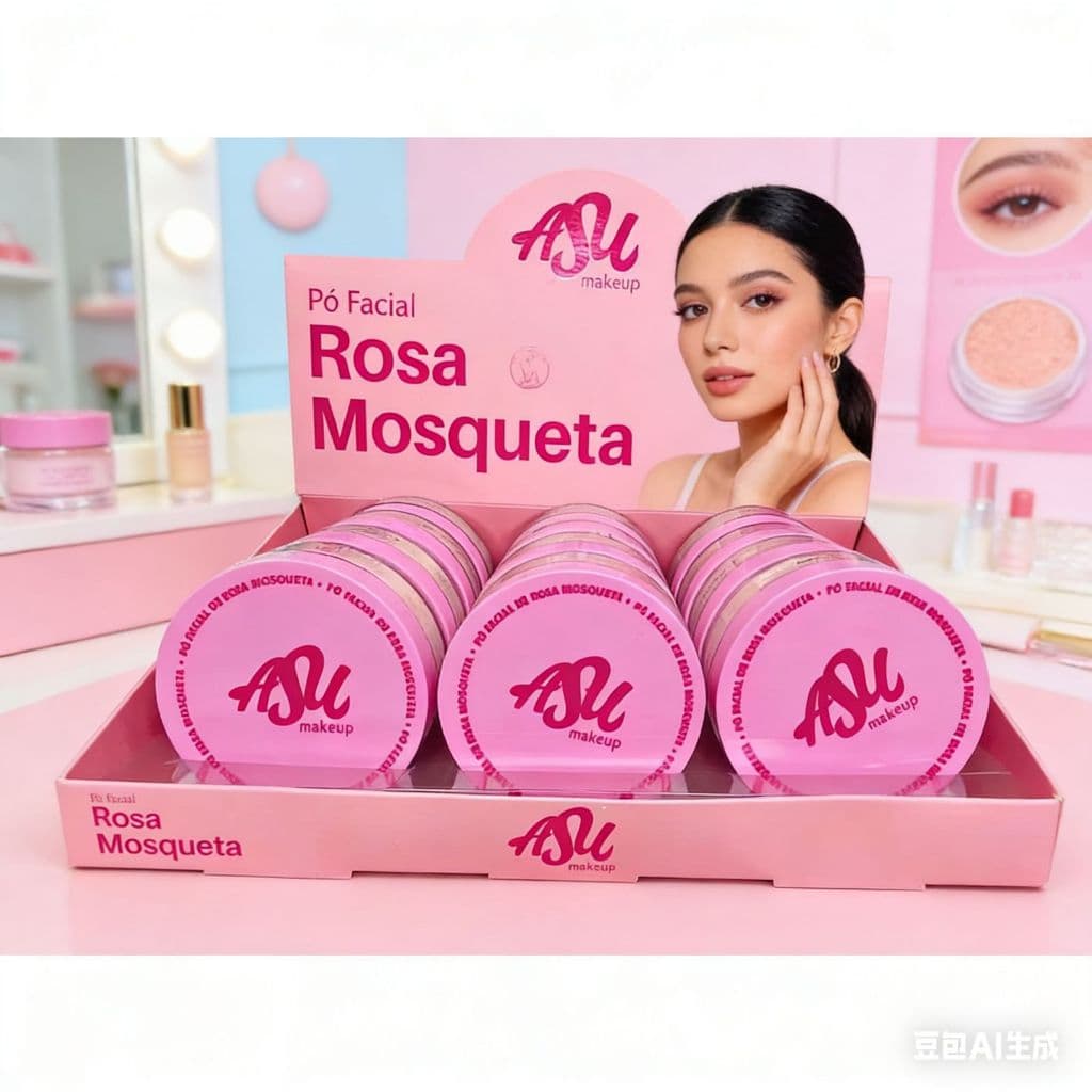 Pó Facial Rosa Mosqueta - Asu makeup 15g
