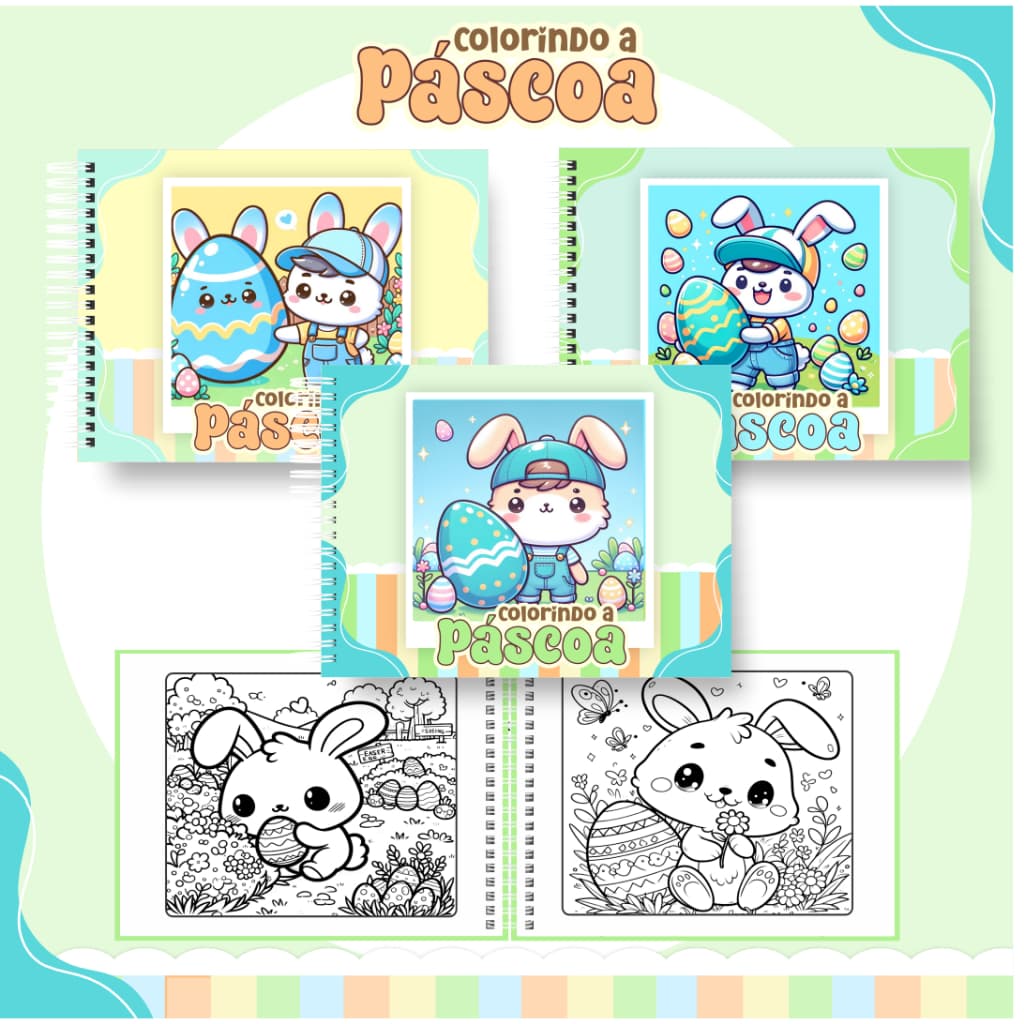 Livro de Colorir Páscoa 50 folhas capa dura DSG 0002
