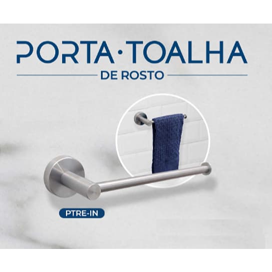 Porta Toalha Reto Inox Flux Hidro