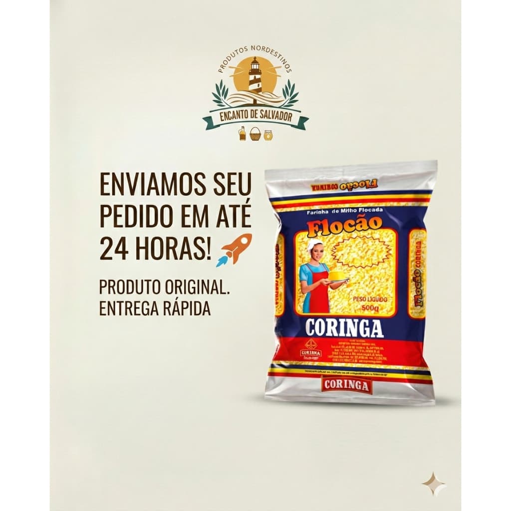 Flocão de Milho Coringa- kit com 10 unidades com 500g cada