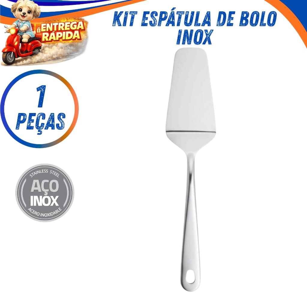Espátula de Bolo Aço Inox Cozinha Profissional Resistente Torta Pizza Restaurante Padaria Cozinha