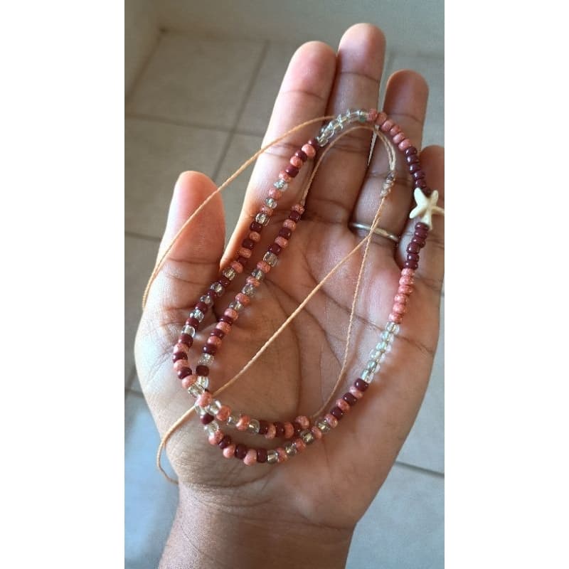 Colar de Miçangas Artesanal com Regulagem em Macramê – Olho Grego ou Estrela | Ajustável