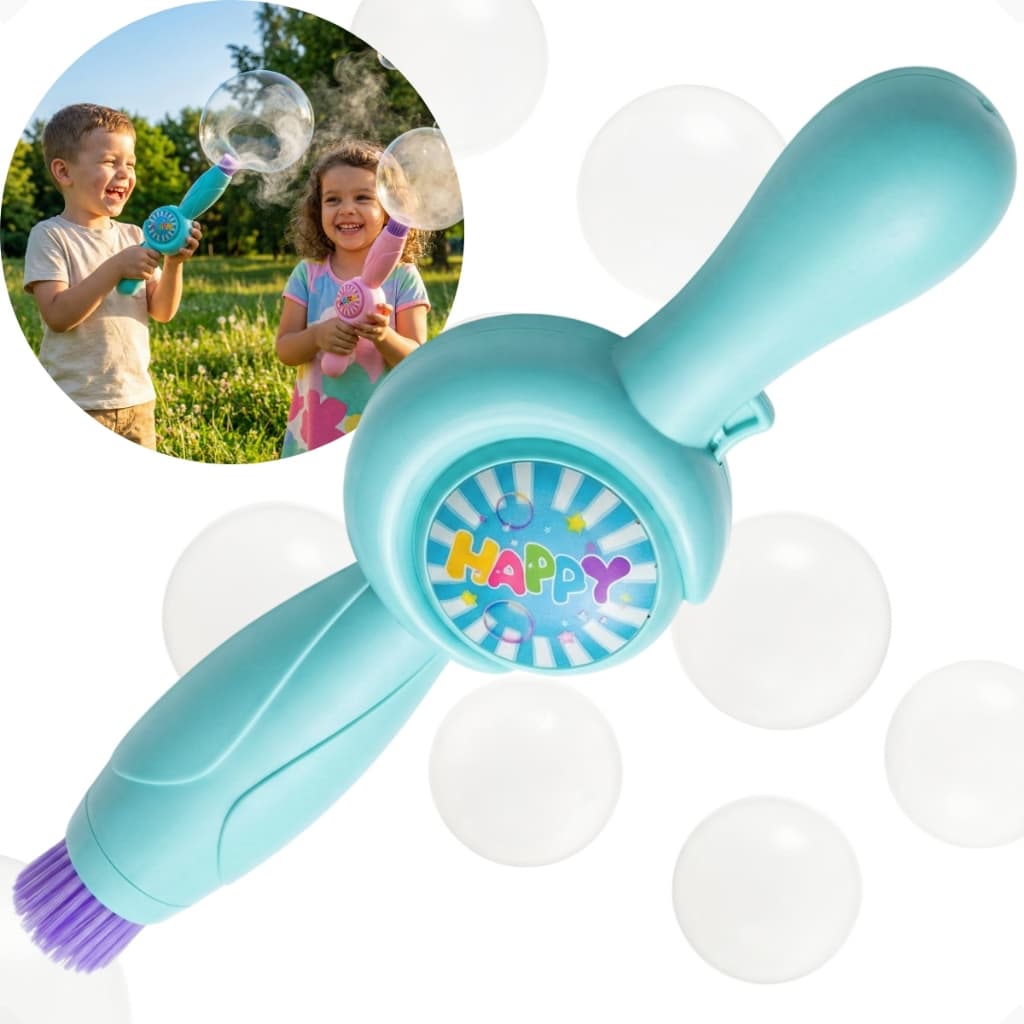 Brinquedo Bolha De Sabão Efeito Fumaça Luz Led Máquina Varinha De Bolhas Com Luvas Infantil