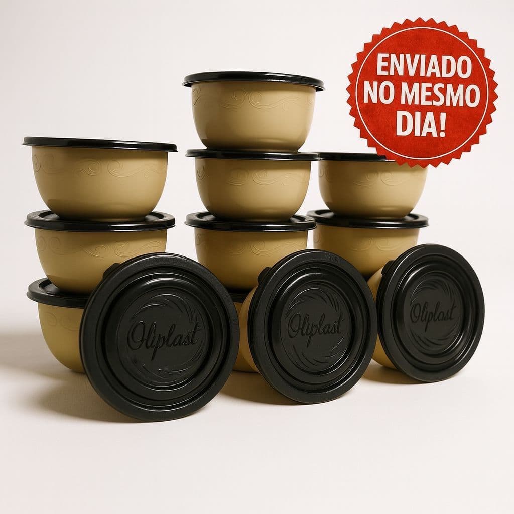 10 POTES BOWL OLIPLAST 600ML HERMETICO LVRE DE BPA FREE