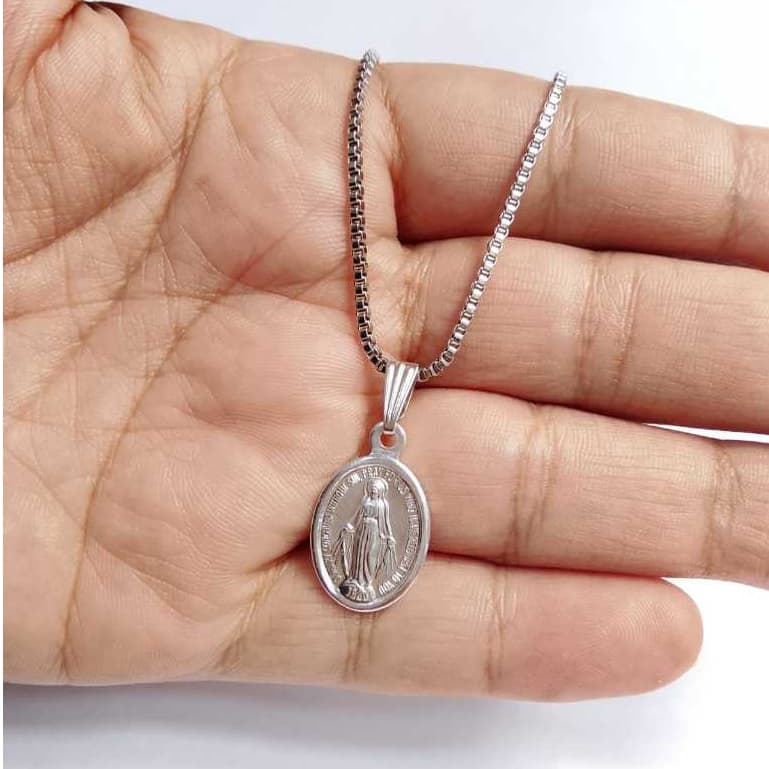 Colar Feminino NS das Graças Medalha Milagrosa Corrente Veneziana