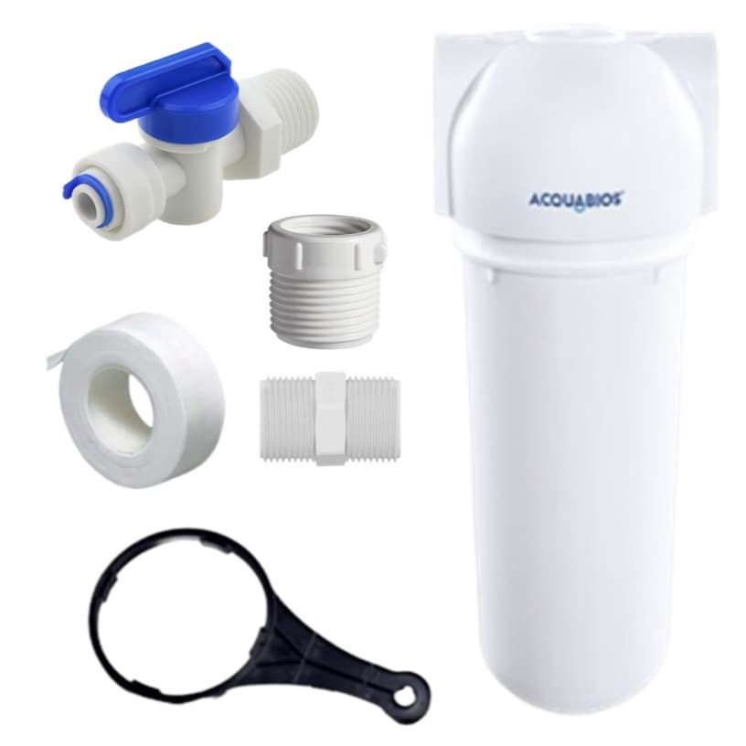 Kit Pré-Filtro + Redutor 3/4 x 1/2 + Nípel 1/2 + Registro 1/2 + Fita Veda Rosca