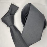 Gravata masculina Chumbo Cinza Escuro Fosca (Tecido Oxford) - Kit de 10 a 14 unidades