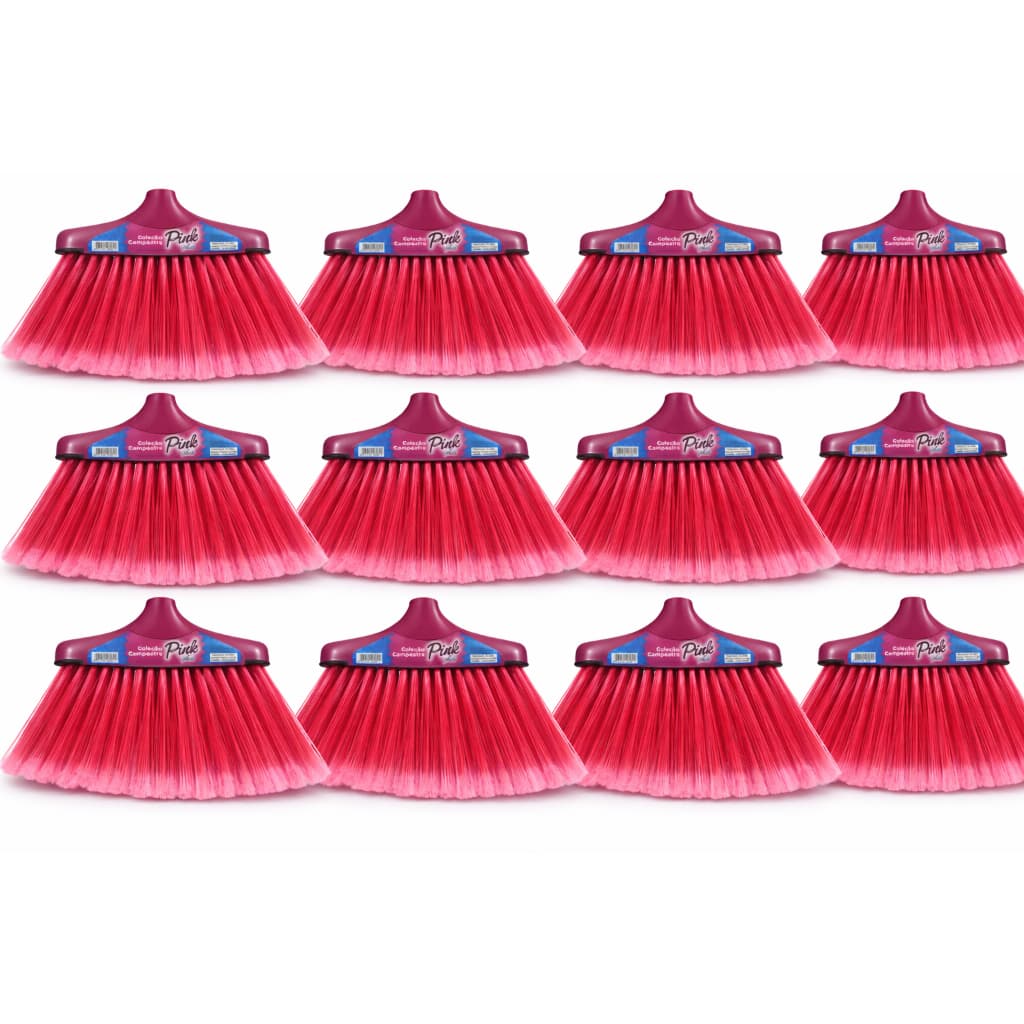 12 VASSOURAS PINK PLUS SEM CABO (RODO, VASSOURA, CABO, LIMPEZA)
