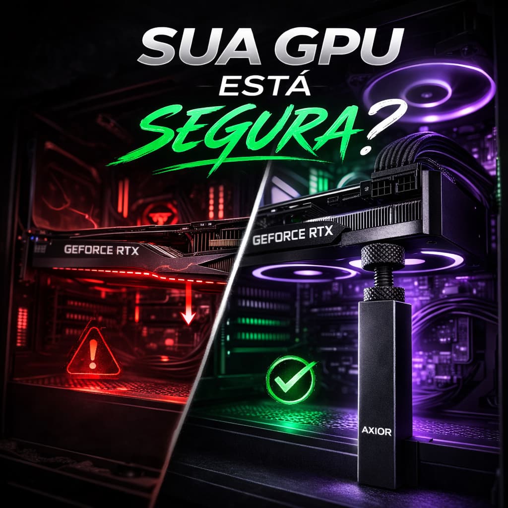 Suporte para Placa de Video AntiSag GPU Ajustável 72–120mm Universal | Apoio Placa de Vídeo Gamer