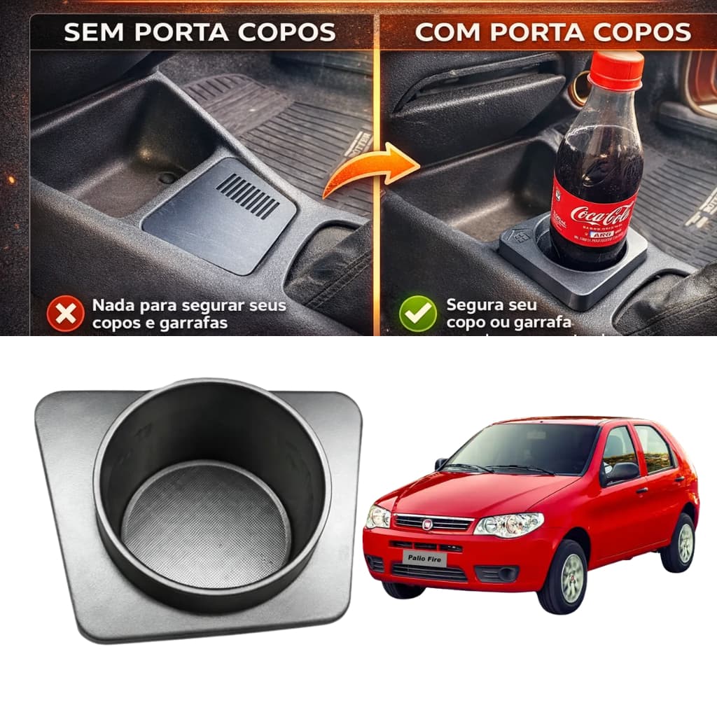 Porta copo para fiat palio Substitui o porta moedas original