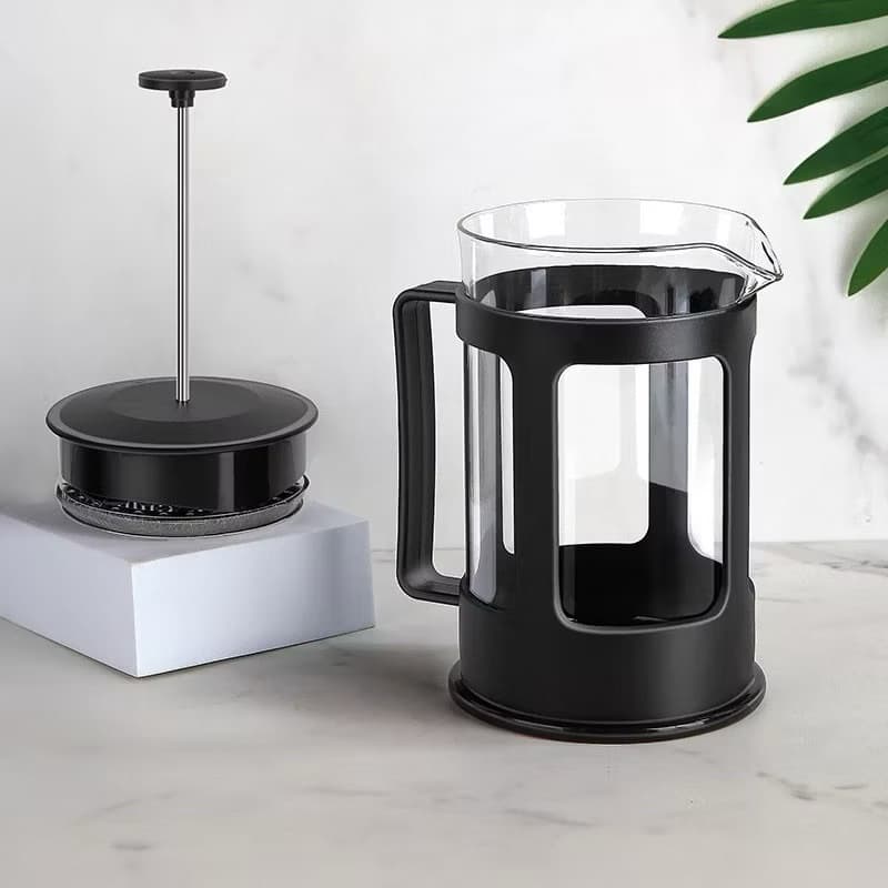 Cafeteira Prensa Francesa 350ml Inox Preta - Design Elegante e Compacto