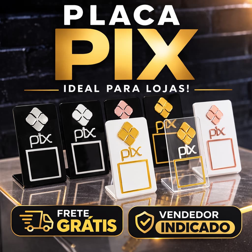 Placa Pix  Qr Code De Mesa - Acrílico Display