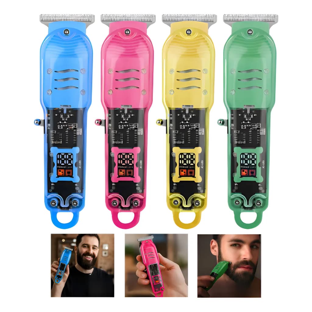 Máquina Para Cortar Cabelo, Barba Sem Fio Com Display Lcd