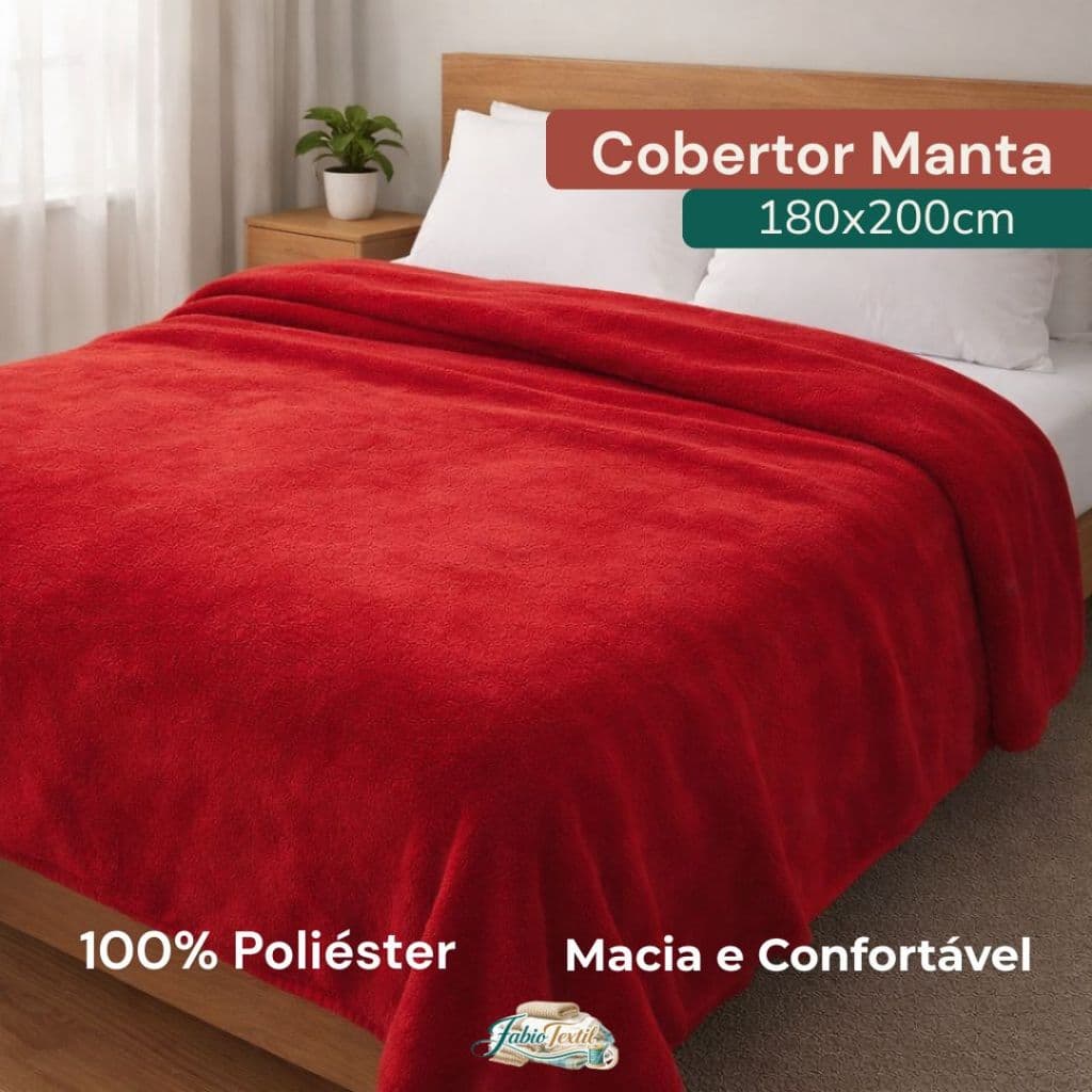 Cobertor Manta Casal Microfibra Fofinha 180x200cm Macia e Confortável