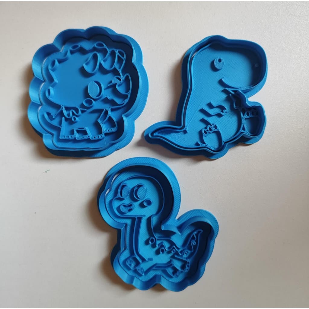 Kit 3 Cortador Marcador Dinossauro Floresta Pasta Americana
