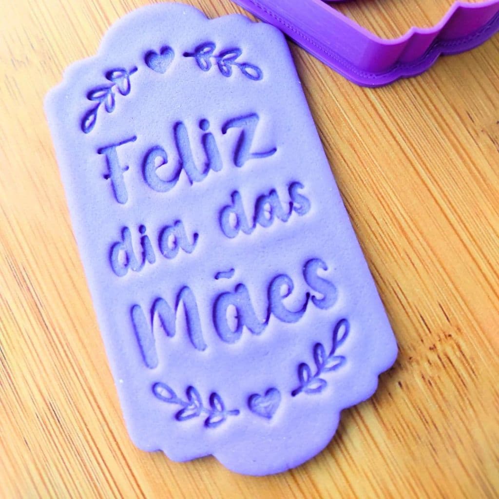Cortador de Biscoito moldura Feliz Dia das Mães