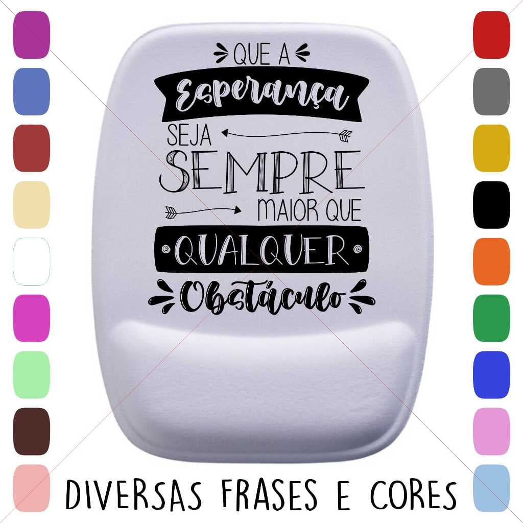 Mouse Pad Ergonômico Diversas Frases Motivacionais Inspiradoras Positivas Cores