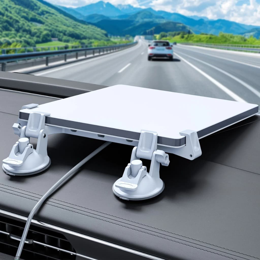 Suporte 2 Em 1 Starlink Mini Painel/vidro Resistente Carro Branco