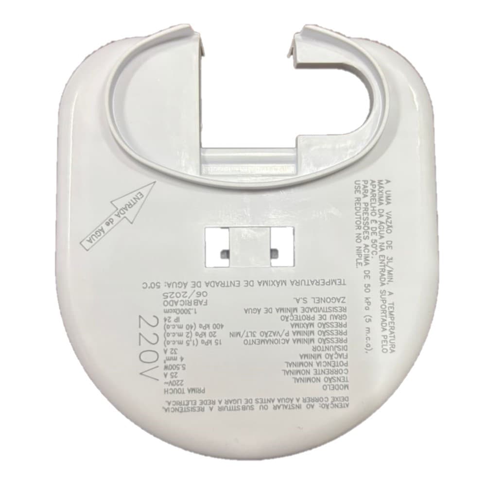 Tampa Inferior Base Torneira Prima Touch Branco V02 Zagonel